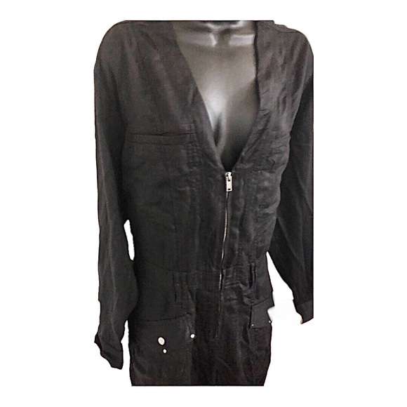 Free People Time for Me black lyocell overall jumpsuit size Medium new - Picture 16 of 16